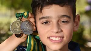 Oakleigh South Primary School students Ori Drabkin takes four medals in  para competition