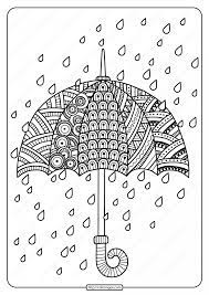Designer umbrella coloring pages lovely hello kitty under the umbrella coloring page umbrella day coloring pages umbrella coloring template kids Printable Rain Drops With Umbrella Coloring Page