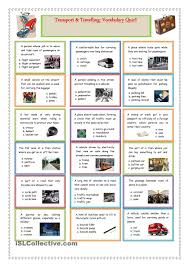 Transport And Travelling Vocabulary Quiz Vocabulary Quiz Vocabulary Exercises English Travel Vocabulary