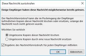 So findet man heraus, wann eine outlook nachricht gelöscht wurde; Outlook Mail Zuruckrufen So Holen Sie Gesendete E Mails Zuruck