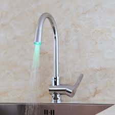 chrome led kitchen faucet modern sleek