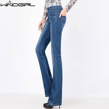 Optez pour le jean bootcut taille haute femme, jean ventre plat ou jean bootcut grande taille femme levi's® très confortable. 2021 Wholesale Windgirl High Waist Bootcut Jeans Women Flare Jean Blue Denim Pant Slim Femme Plus Size Cotton Pant Pantalones Vaqueros Mujer From Karel 16 5 Dhgate Com