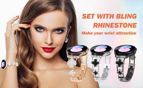 Amazon.com: צמיד נוצץ 20 מ"מ תואם לשעון סמסונג גלקסי עם 440 מ"מ 44 מ"מ, 5  רצועות יהלומים יוקרתיים 42 מ"מ 46 מ"מ, Active 242 מ"מ, PRO, 341 מ"מ...  (שחור/שחור) : טלפונים סלולריים