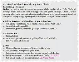 Jumlah rakaatnya minimal dua rakaat. Solat Dhuha Sembahyang Kutipan Pendidikan Kekuatan Doa