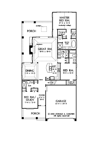 The definition of a narrow lot may vary significantly from area to area but you will find that the majority of these narrow lot house plans are 55 feet wide or less — and many are much narrower. Stylish Plan For A Narrow Lot Hwbdo69203 Bungalow House Plan From Builderhouseplans Com Narrow House Plans Narrow Lot House Plans House Plans One Story