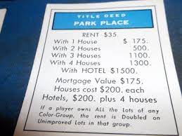 If you'd like to create your own funny monopoly chance and community chest cards, feel free to take some inspiration from this list of ideas…. 1974 Parker Brothers Monopoly Deed Card Park Place