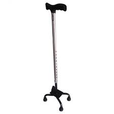 Maybe you would like to learn more about one of these? Iron And Plastic Black And Silver Adjustable 4 Leg Walking Stick Rs 450 Piece Id 21574659873