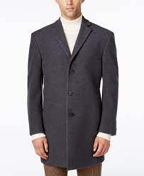 Shop men's calvin klein long coats. Calvin Klein Men S Prosper Wool Blend X Fit Overcoat Reviews Coats Jackets Men Macy S