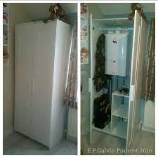 Ikea Brimnes Wardrobe Used As A Boiler Cabinet Boiler Cover Ideas Brimnes Wardrobe Ikea Brimnes Wardrobe