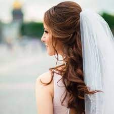 Прическа невесты с фатой