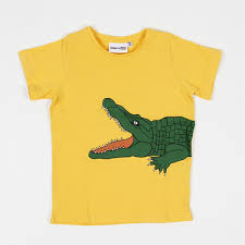 S S Tee S J Crocodile Yellow Green Short Sleeve T Shirt With