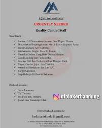Follow infoloker bandung 2016 pikiran berbagi di bulan ramadhan, yayasan skin solution gandeng act dalam pendistribusian loker pikiran rakyat. Lowongan Kerja Pt Manekindo Multi Kreasi Desember 2019 Info Loker Bandung 2021