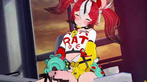 【hololive Hakos Baelz】Hakos Baelz Just cums with hermaphrodite masturbation