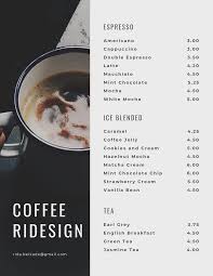 Menu De Cafe Design Makanan Desain Menu Poster Makanan