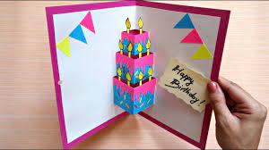 How to make a birthday pop up card of the words happy birthday. cutting files for hand or machine cutting: Birthday Card Pop Up How To Make Birthday Cards Youtube