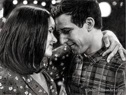 Brooklyn Nine Nine Fan Art: Amy and Jake Drawing