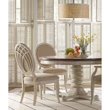 Sunset Point Upholstered Dining Chair Round Pedestal Dining Table Shabby Chic Dining Room Pedestal Dining Table
