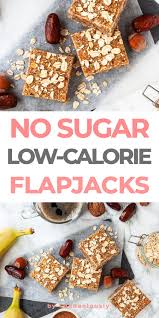 Sugar Free Banana And Date Flapjack Recipe Recipe Sugar Free Flapjacks Low Calorie Cake Sugar Free Cake Recipes