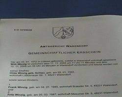 Wann muss ich keinen erbschein beantragen? Fenstertitel Erbschein