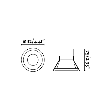 SON 112 White recessed lamp 8W warm light