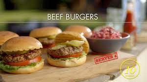 Take the beef out of the refrigerator and allow it to sit at room temperature for about 5 minutes before forming the patties. Deliciously Easy Beef Burgers Classic Mary Berry Bbc One Youtube