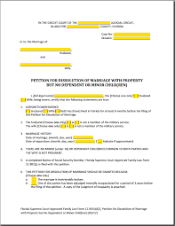 Divorce laws in florida include child support guidelines that judges use to figure out the support needed for a child and how much each parent has to it is important to think about how a divorce, for florida residents, will change your taxes. Form 12 901b2 Dissolution Of Marriage With Property But No Children Explained