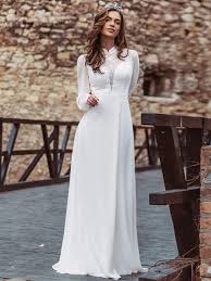 Maybe you would like to learn more about one of these? Einfaches Chiffon Brautkleid Mit Kragen Im Chinesischen Stil Ever Pretty De