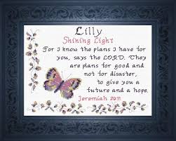 Lilly Name Blessings Personalized Cross Stitch Design From Joyful Expressions Cross Stitch Designs Names With Meaning Cross Stitch