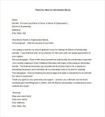 Scholarship Thank You Letters Examples Lovely 9 Thank You Notes For Scholarship Thank You Letter Sample Scholarship Thank You Letter Thank You Letter Examples
