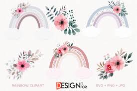 Download Rainbow Clipart Rainbow Svg Png Jpg Graphic By Designitfor Creative Fabrica PSD Mockup Templates