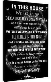 High quality walt disney inspired canvas prints by independent artists and designers from around the world. We Let It Go Disney Quote On Canvas Wall Art Picture Print Black White Ebay