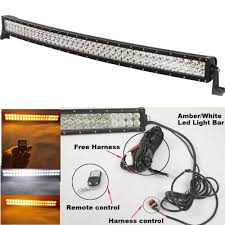 Car Offroad 240w Led Light Bar Curved 42 Remote Control White Amber Lights Bar 24 Modes Emergency Vehicle Strobe Bar Lamps Light Bar Work Light Aliexpress