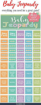The Easiest Cutest Baby Jeopardy With Answer Key Baby Jeopardy Baby Shower Fun Free Printable Baby Shower Games