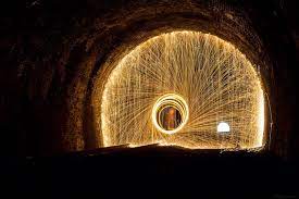 Steel Wool Tunnel Long Exposure Photography Fire Photography Long Exposure
