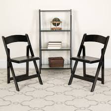 These consist of a frame, typically wooden, with canvas stretched across the seat and back. Black Wood Folding Chair Xf 2902 Bk Wood Gg Foldingchairs4less Com