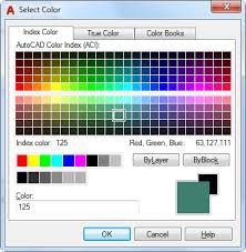 Index Color Tab Select Color Dialog Box Autocad 2018