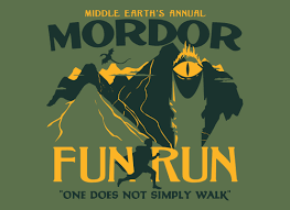 Mordor Fun Run T Shirt Movie T Shirts Geek Stuff Nerd