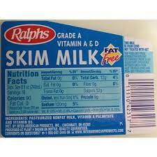 There are 41 calories (on average) in 100 g of fat free milk. Calories In Skim Milk Fat Free From Ralphs
