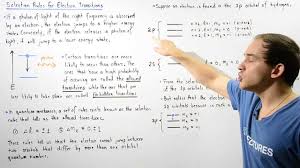 It states that electronic transitions that conserve parity. Selection Rules For Electron Transitions Youtube