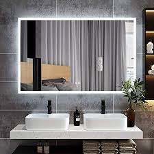 Choose from a wide selection of great styles and finishes. Amazon Com Dp Home Large Illuminated Lighted Makeup Mirror Led Wall Mounted Backlit Bathroom Vanity Mirror With Touch Sensor 48 X 36 In E Ck010 D Kitchen Dining
