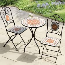 Outdoor Folding Chair With Table Now Available In Royal Blue Red Suntime Diamond Mosaic Cast Outdoor Patio Furniture Sets Outdoor Bistro Set Patio Furnishings