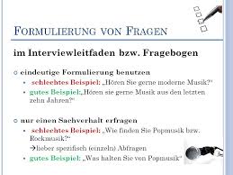 Interview Vs Fragebogen Ppt Herunterladen