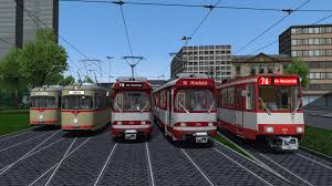 Ich fahre am (an dem) 1. Lotus Addon Tram Dusseldorf Lotus Simulator