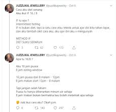 Check spelling or type a new query. Hilang 12kg Dalam 79 Hari Wanita Ini Kongsi Menu Menarik Diet Intermittent Fasting