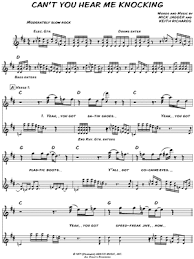 The Rolling Stones Can T You Hear Me Knocking Sheet Music Leadsheet In C Major Download Print Sku Mn0132010