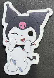 Kuromi Winking At U with Tail - Vinyl Sticker Decal Kawaii Sanrio  Waterproof New | eBay