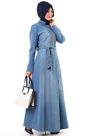 Tesettur Giyim Kot Pardesu Muslim Fashion Abaya Fashion Denim Abaya