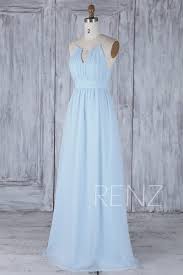 Bridesmaid Dress Light Blue Chiffon Wedding Dress Halter Etsy Black Bridesmaid Dresses Light Blue Chiffon Bridesmaid Dress Wedding Bridesmaids Dresses Blue