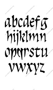 It usually involves a nibbed pen or brush. Roman Alphabet A Z Letter