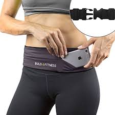 Running Belt Fully Adjustable Fastener Fitness Waist Belt Key Clip Fits Iphone 6 7 8 Plus X Unisex Suitabl Running Belt Running Women Running Waist Belt